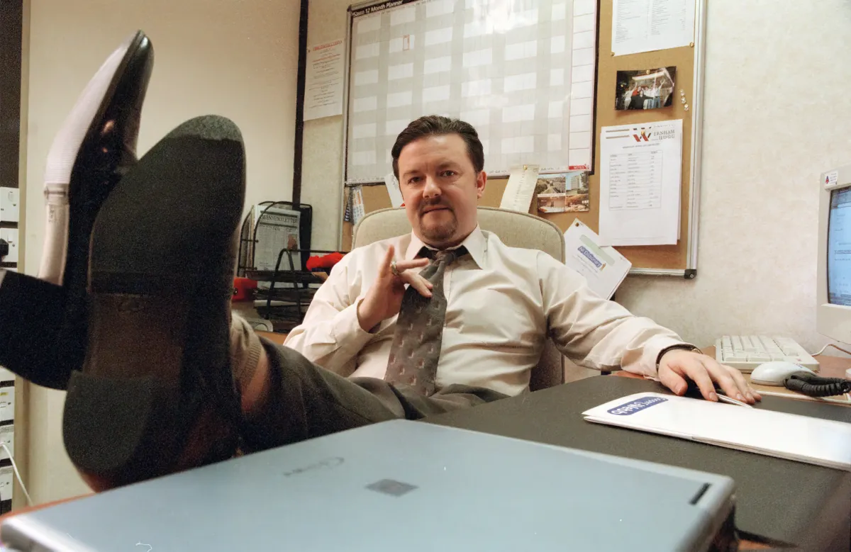 The boss with his feet up on the desk