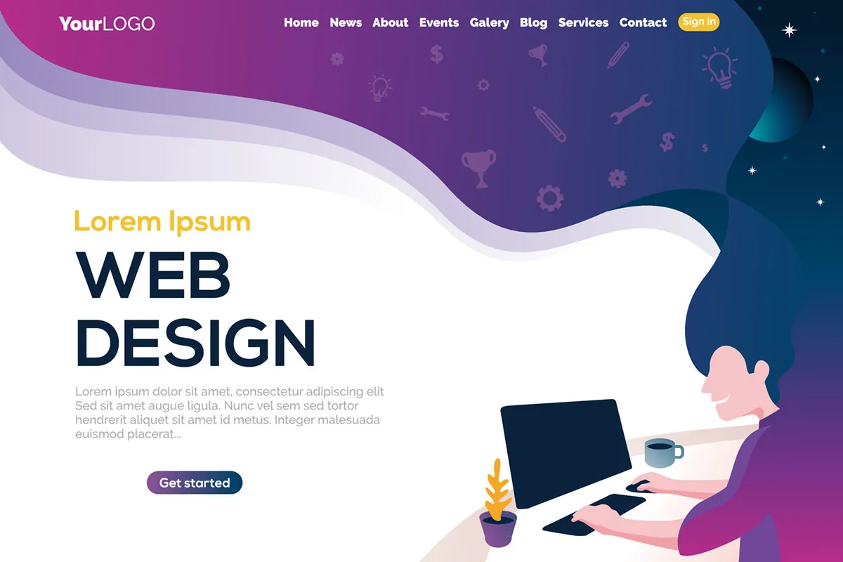 website design template illustration concept